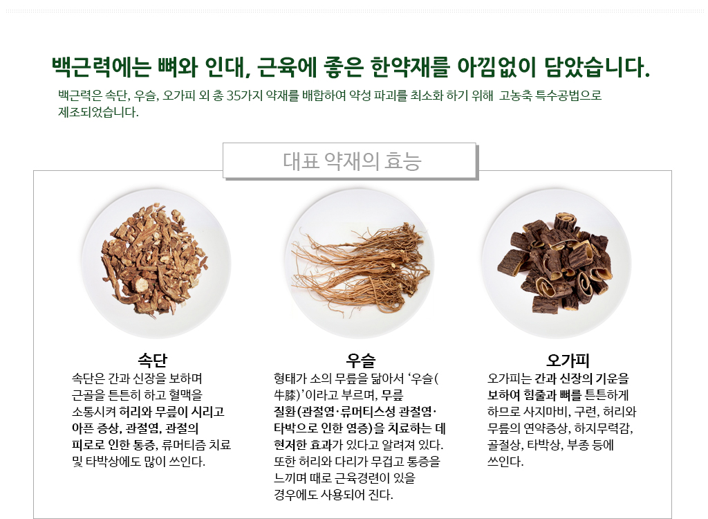 한국한의원, 부산한의원추천, 백근력, 관절한약, 근육통한약, 부산한의원, 중풍함의원, 관절통